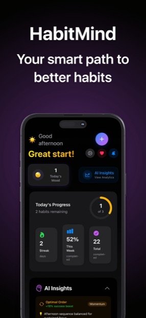 AI HabitMind home dashboard