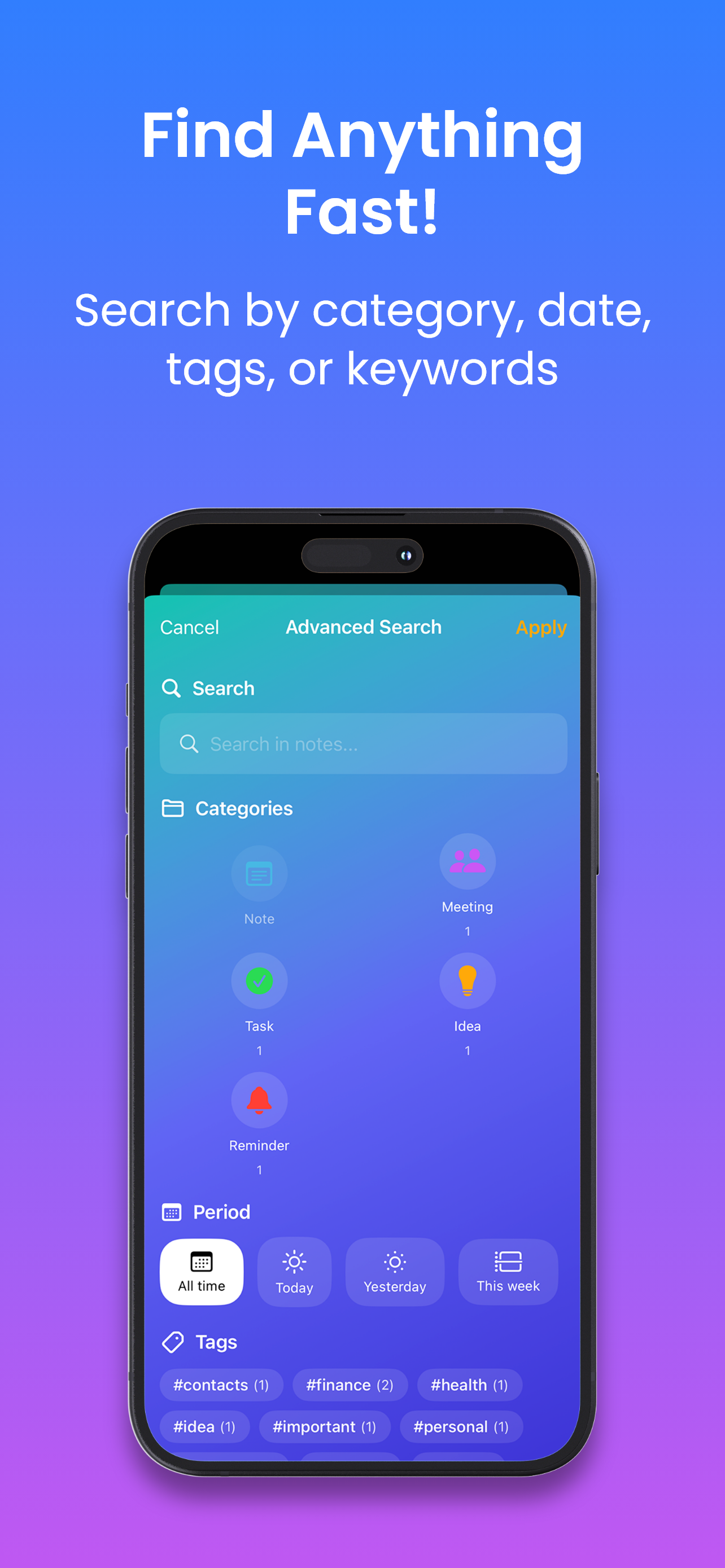 Find Anything Fast - Advanced Search